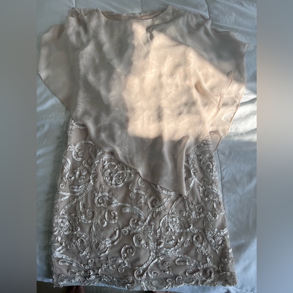 SD Collection Women's 1 Pc Sleeveless Chiffon Overlay Soutache Dress. Size 10 - Picture 9 of 14